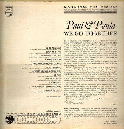 Paul & Paula : We Go Together (LP,Album,Mono)