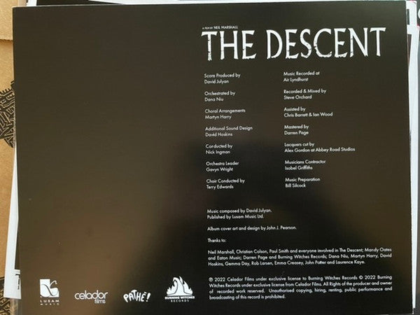 David Julyan : The Descent (Original Score) (LP,Limited Edition,Reissue,Remastered)
