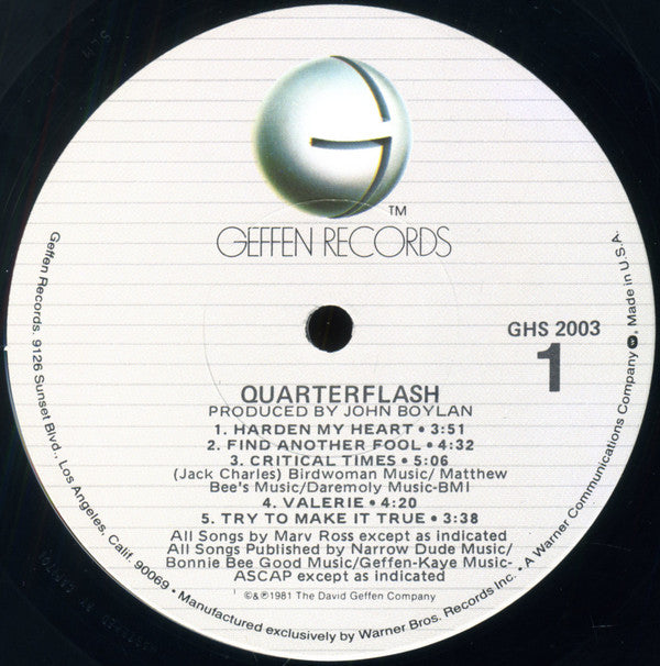Quarterflash : Quarterflash (LP,Album)