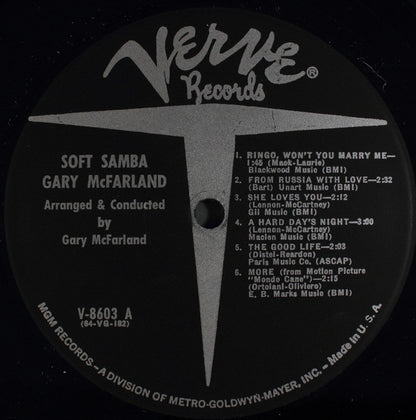 Gary McFarland : Soft Samba (LP,Album,Mono)
