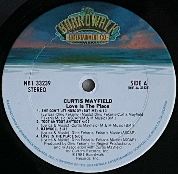 Curtis Mayfield : Love Is The Place (LP,Album,Stereo)