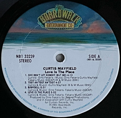 Curtis Mayfield : Love Is The Place (LP,Album,Stereo)