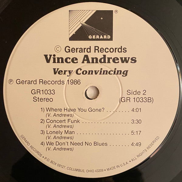 Vince Andrews (2) : Very Convincing (LP,Album)