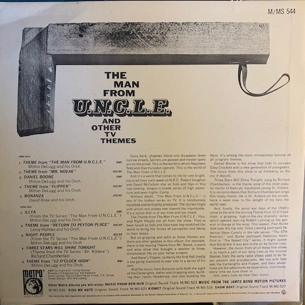 Various : The Man From U.N.C.L.E And Other Tv Themes (LP,Mono)