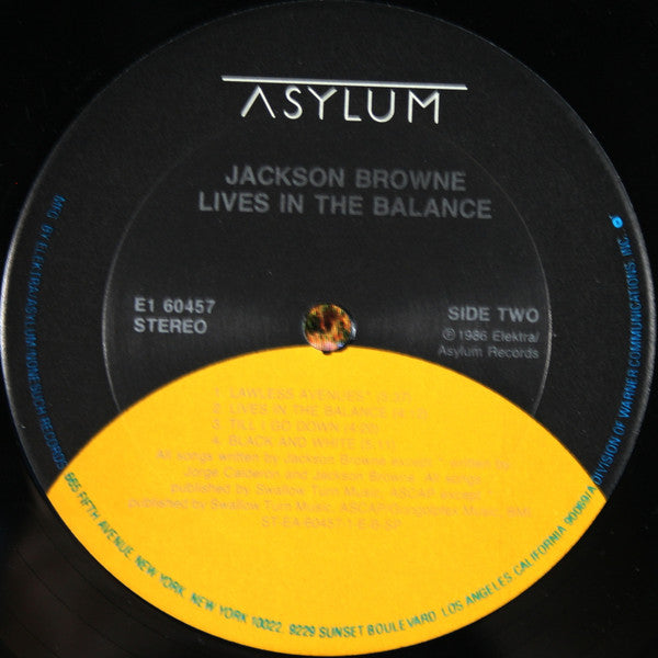 Jackson Browne : Lives In The Balance (LP,Album,Club Edition)