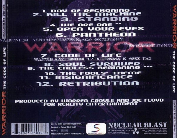 Warrior (6) : The Code Of Life (Album)