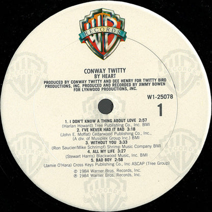 Conway Twitty : By Heart (LP,Album,Club Edition)