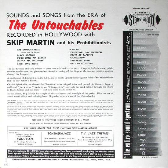 Skip Martin And His Prohibitionists : Songs And Sounds From The Era Of The Untouchables (LP,Stereo)