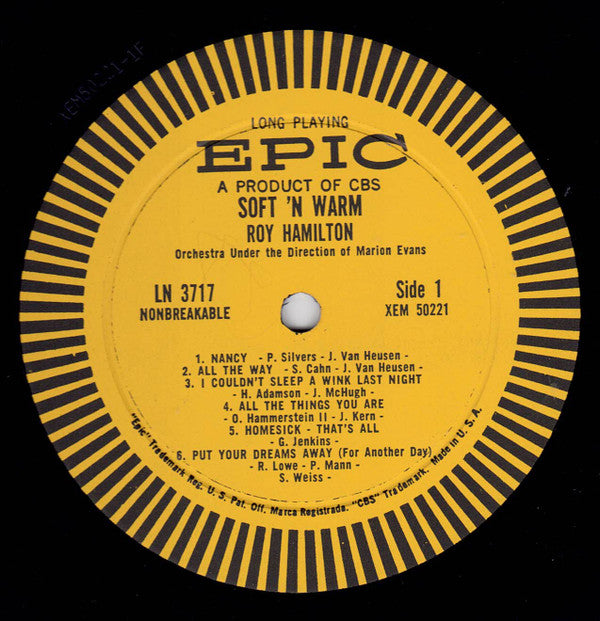 Roy Hamilton (5) : Soft N' Warm (LP,Album,Mono)