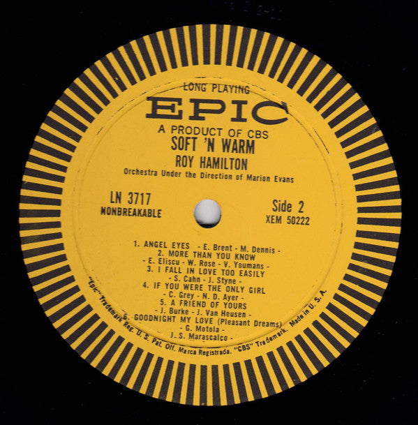 Roy Hamilton (5) : Soft N' Warm (LP,Album,Mono)