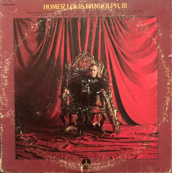 Boots Randolph : Homer Louis Randolph, III (LP,Album,Stereo)