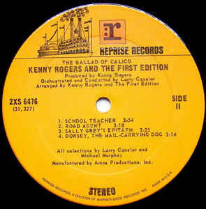 Kenny Rogers & The First Edition : The Ballad Of Calico (LP,Album)