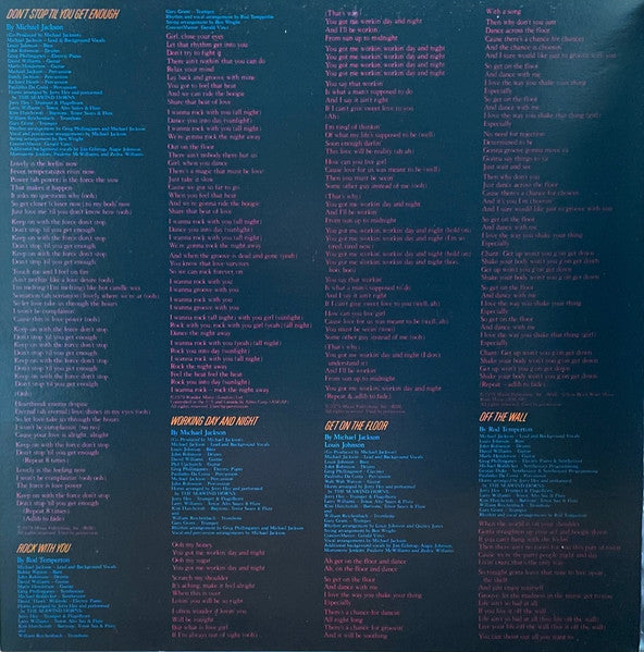 Michael Jackson : Off The Wall (LP,Album,Stereo)
