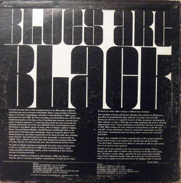 Various : Blues Are Black (LP,Compilation,Stereo)