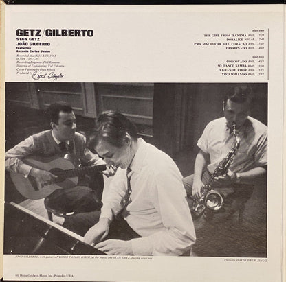 Stan Getz & João Gilberto Featuring Antonio Carlos Jobim : Getz / Gilberto (LP,Album,Stereo)