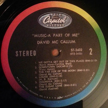 David McCallum : Music - A Part Of Me (LP,Album,Stereo)