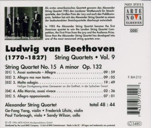 Ludwig van Beethoven, Alexander String Quartet : String Quartets Vol. 9 (No. 15 Op. 132) (Album)