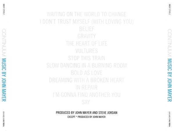 John Mayer : Continuum (Album,Reissue)