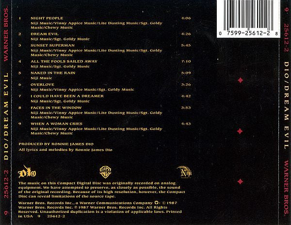 Dio (2) : Dream Evil (Album)