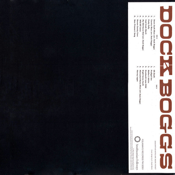 Dock Boggs : Legendary Singer & Banjo Player (LP,Album)