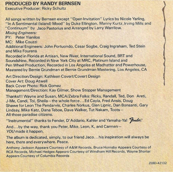 Randy Bernsen : Paradise Citizens (Album)