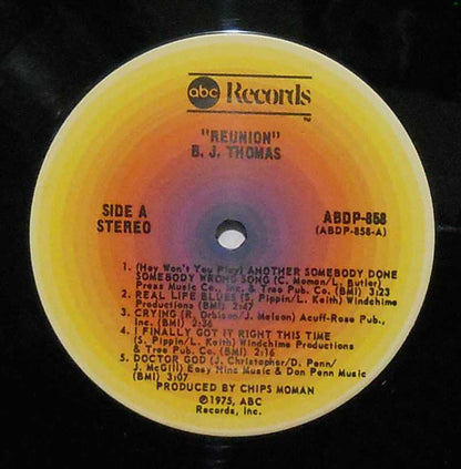B.J. Thomas : Reunion (LP,Album,Reissue,Stereo)