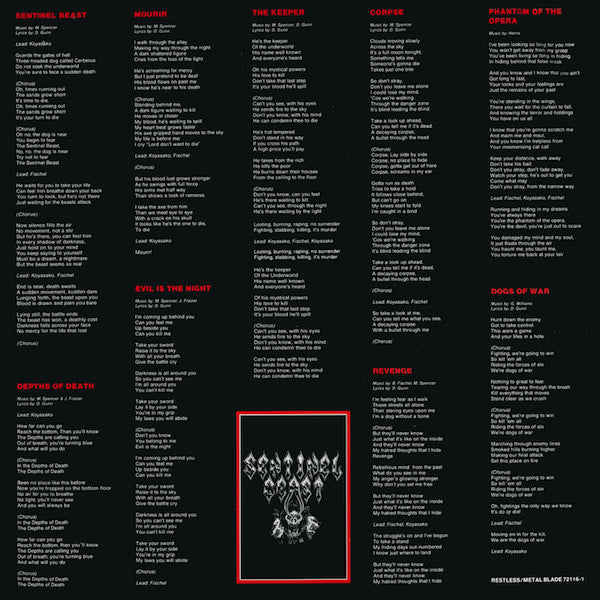 Sentinel Beast : Depths Of Death (LP,Album,Stereo)