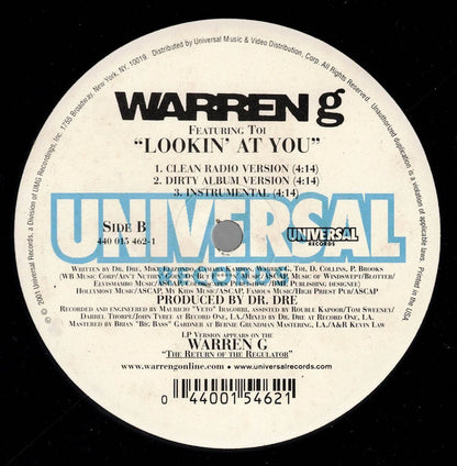 Warren G Featuring Toi (11) : Lookin' At You (12",Single,33 ⅓ RPM)