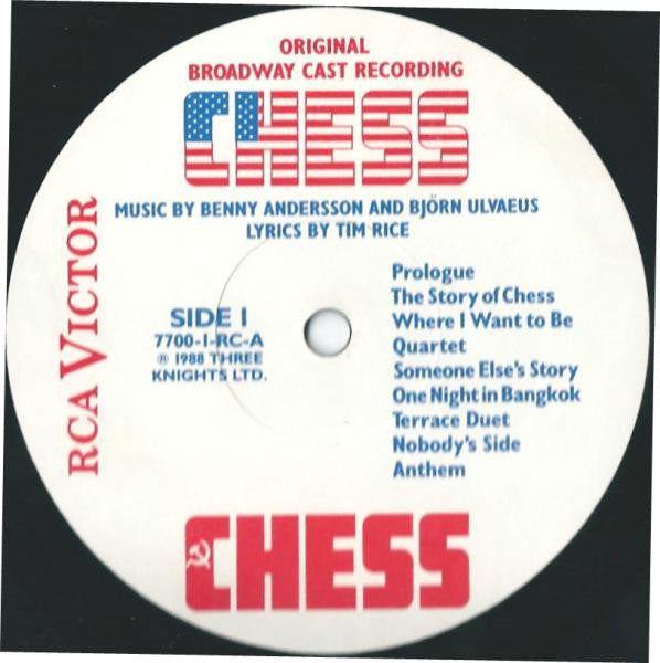 "Chess" Original Broadway Cast : Chess (Original Broadway Cast Recording) (LP,Album)