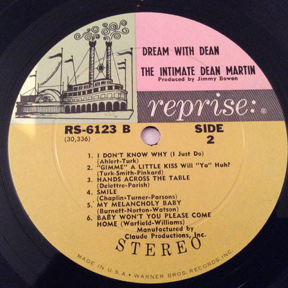 Dean Martin : Dream With Dean - The Intimate Dean Martin (LP,Stereo)