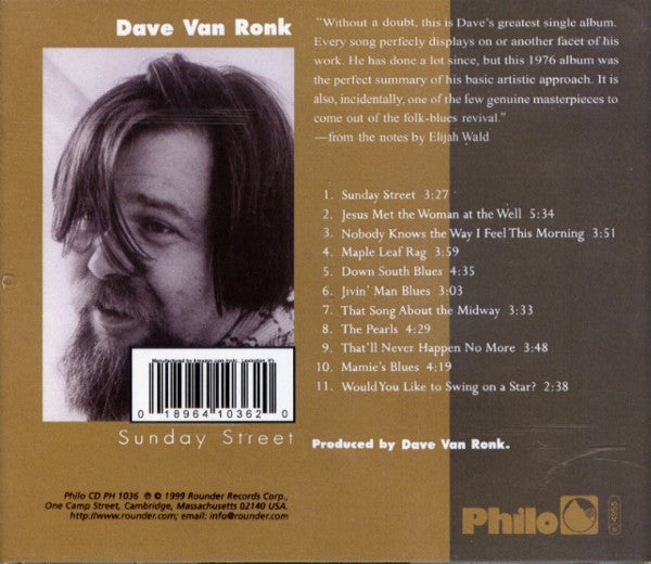 Dave Van Ronk : Sunday Street (Album,Reissue)