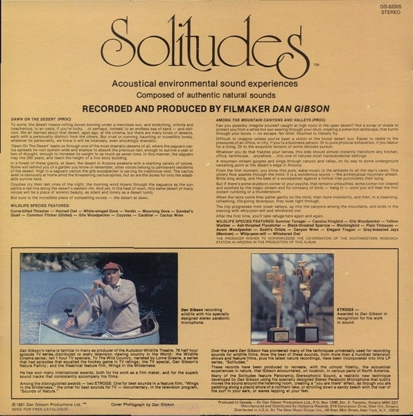 Dan Gibson : Solitudes - Environmental Sound Experiences Volume Five (LP,Album)