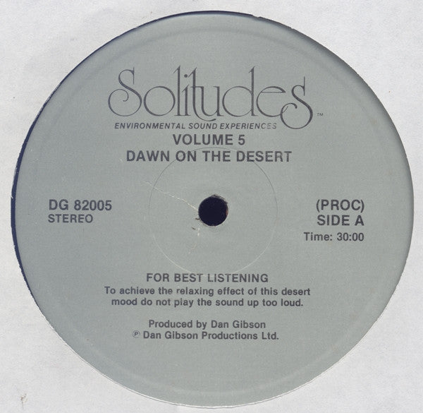 Dan Gibson : Solitudes - Environmental Sound Experiences Volume Five (LP,Album)