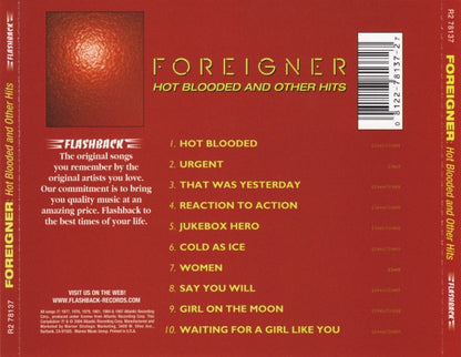 Foreigner : Hot Blooded And Other Hits (Compilation,Remastered)