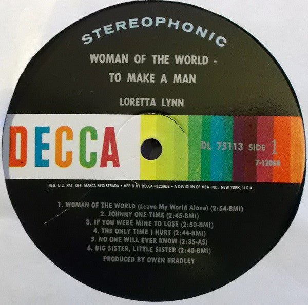 Loretta Lynn : Woman Of The World / To Make A Man (LP,Album,Stereo)