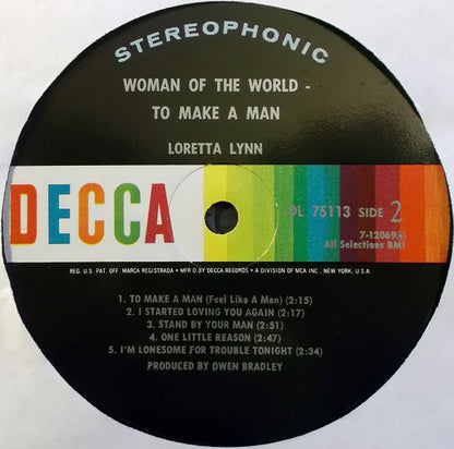 Loretta Lynn : Woman Of The World / To Make A Man (LP,Album,Stereo)