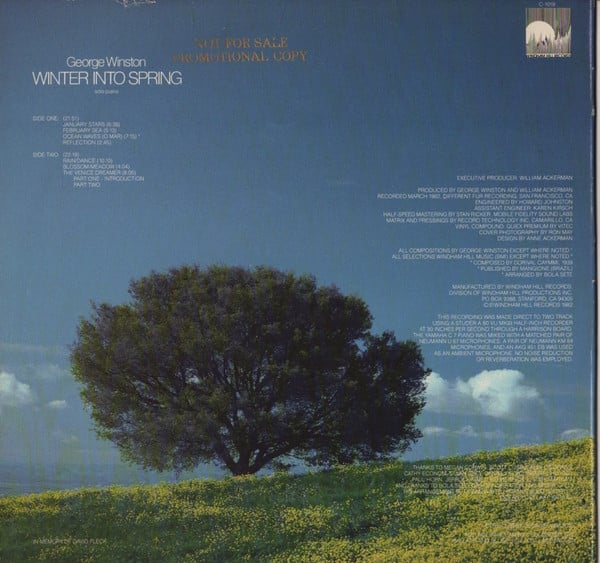 George Winston : Winter Into Spring (LP,Album,Repress)