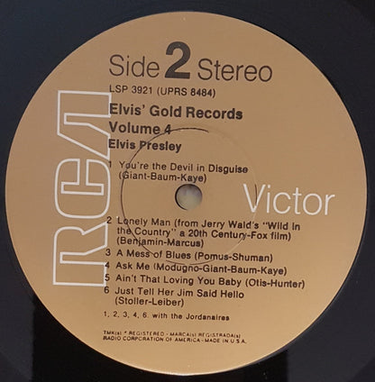 Elvis Presley : Elvis' Gold Records - Volume 4 (LP,Compilation,Reissue,Stereo)