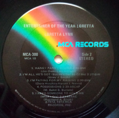 Loretta Lynn : Entertainer Of The Year - Loretta (LP,Album,Club Edition)