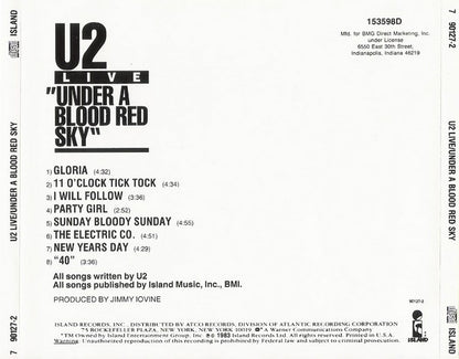 U2 : Live / Under A Blood Red Sky (Mini-Album,Club Edition)