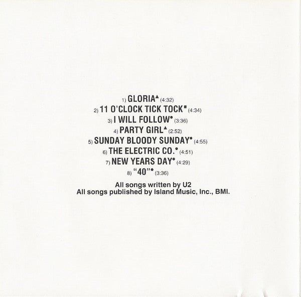 U2 : Live / Under A Blood Red Sky (Mini-Album,Club Edition)