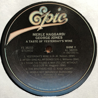 Merle Haggard And George Jones (2) : A Taste Of Yesterday's Wine (LP,Album)