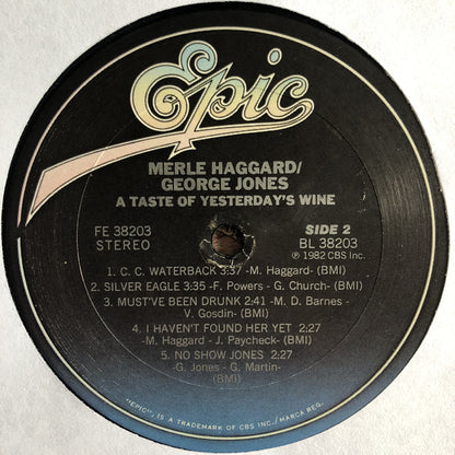 Merle Haggard And George Jones (2) : A Taste Of Yesterday's Wine (LP,Album)