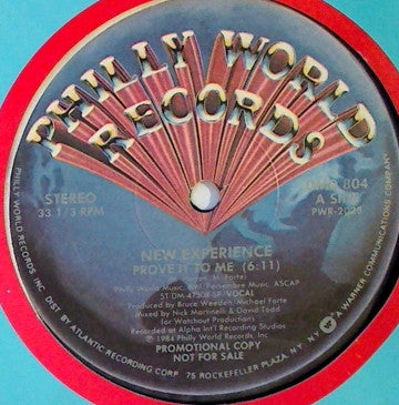 New Experience : Prove It To Me (12",33 ⅓ RPM,Promo)