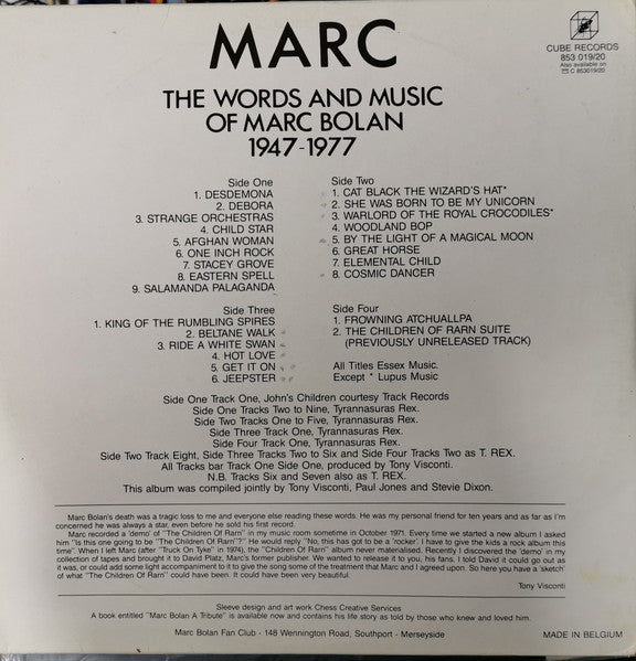 Marc Bolan : Marc (LP,Compilation)