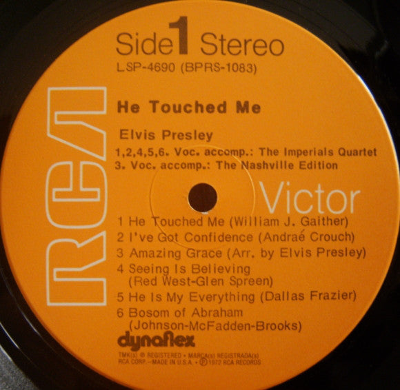 Elvis Presley : He Touched Me (LP,Album)