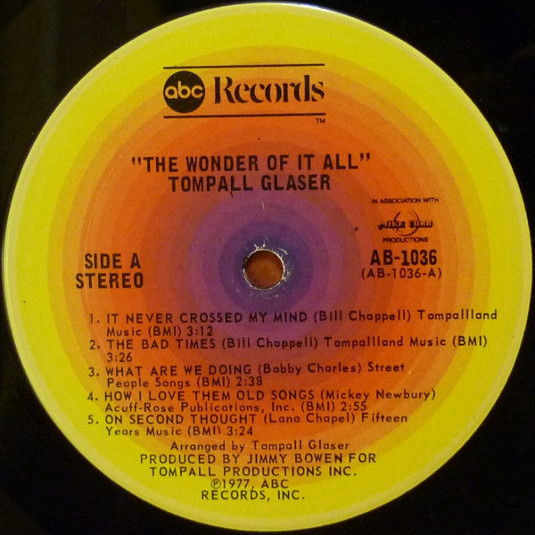 Tompall Glaser : The Wonder Of It All (LP,Album)