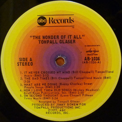 Tompall Glaser : The Wonder Of It All (LP,Album)