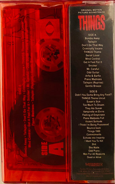 Unknown Artist : Things (Original Motion Picture Soundtrack)  (Club Edition,Limited Edition)
