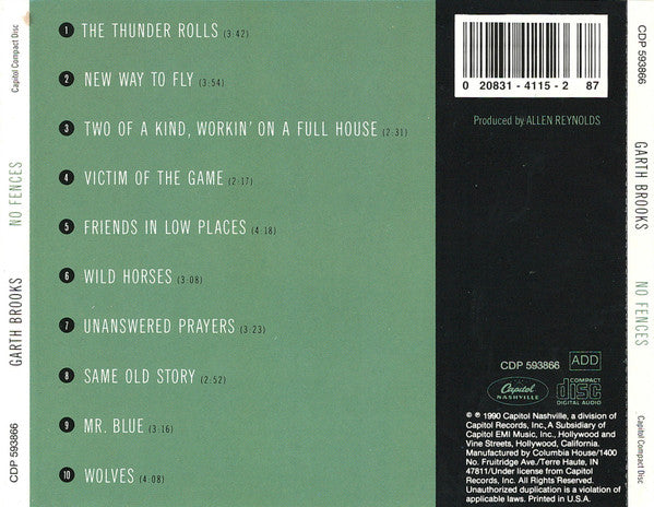 Garth Brooks : No Fences (Album,Club Edition)